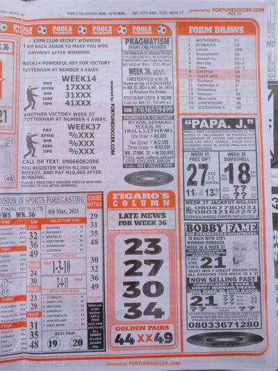 week 37 pools telegraph 2025 page 8