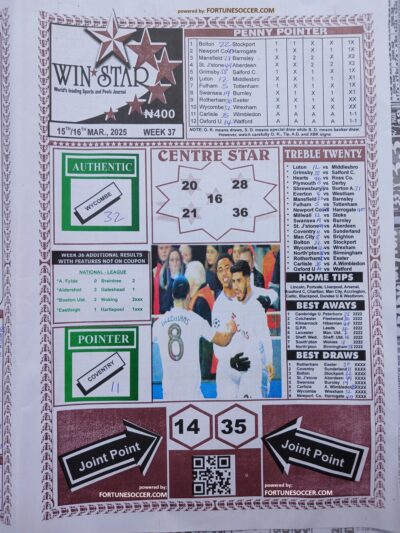 week 37 winstar 2025 page 1