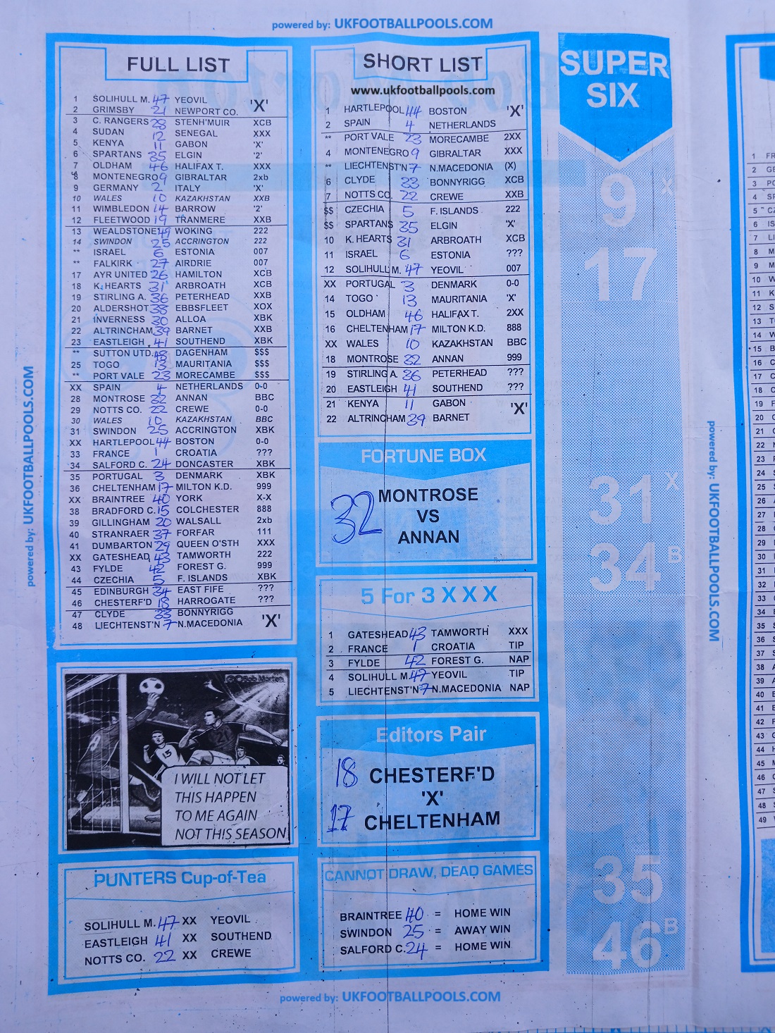 Week 38 rsk pool papers 2025 bob morton capital soccer