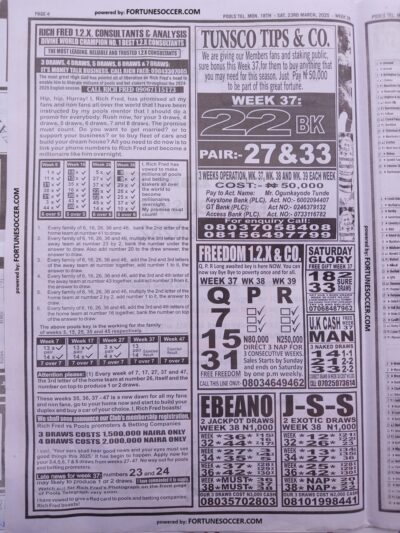 week 38 pools telegraph 2025 page 3