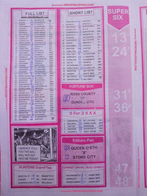 Week 39 rsk pool papers 2025 bob morton capital soccer