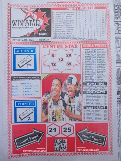 week 39 winstar 2025 page 1