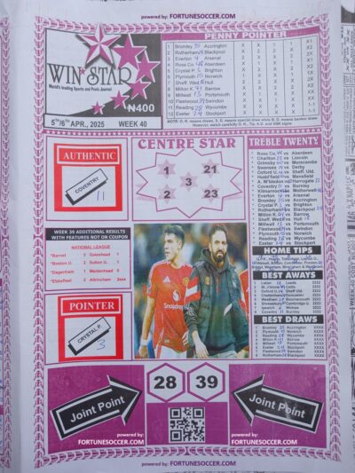 week 40 winstar 2025 page 1