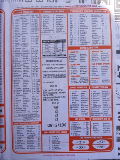 week 42 pools telegraph 2025 page 13