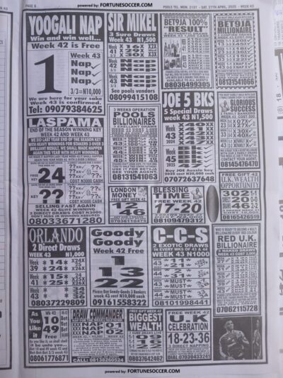 week 43 pools telegraph 2025 page 11