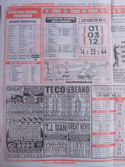 week 43 pools telegraph 2025 page 7
