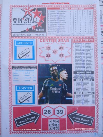 week 43 winstar 2025 page 1