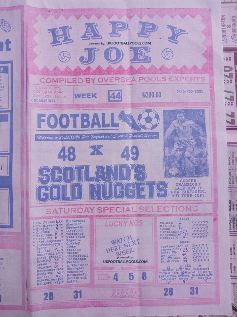 Week 44 pool paper winstar happy joe temple of draws