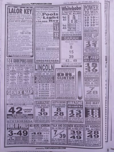 week 45 pools telegraph 2025 page 10