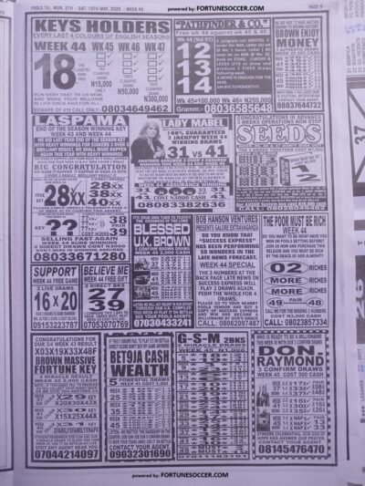 week 45 pools telegraph 2025 page 11