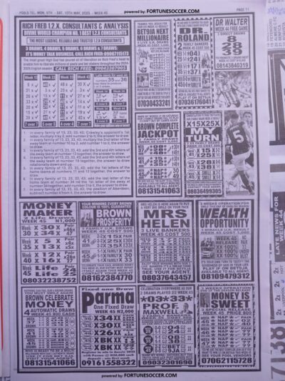 week 45 pools telegraph 2025 page 13
