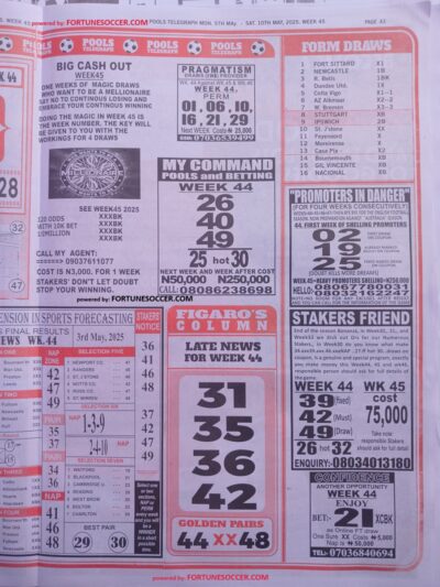 week 45 pools telegraph 2025 page 8