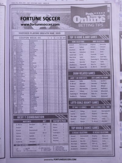 week 45 pools telegraph 2025 page 9