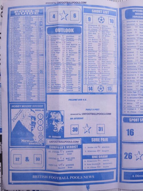 Week 46 pool paper winstar happy joe temple of draws