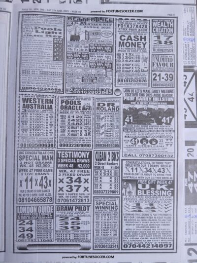 week 49 pools telegraph 2025 page 11