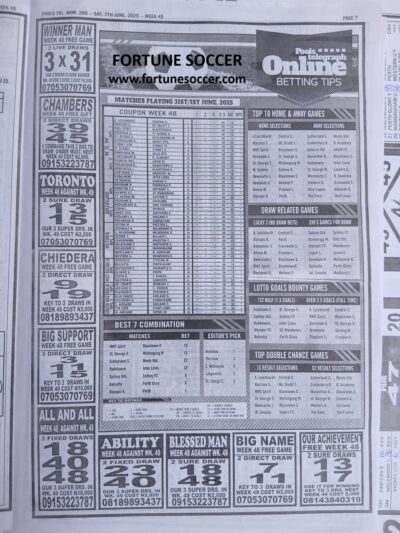 week 49 pools telegraph 2025 page 9