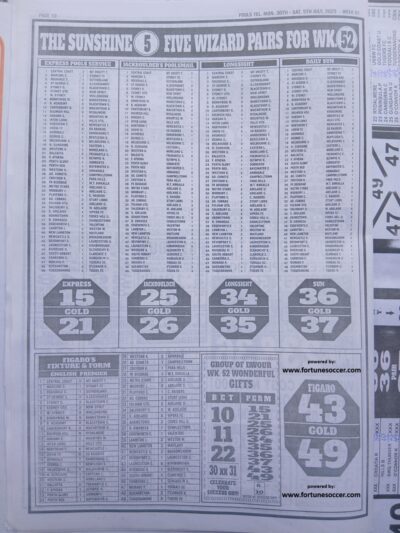 week 1 pools telegraph 2025 page 12