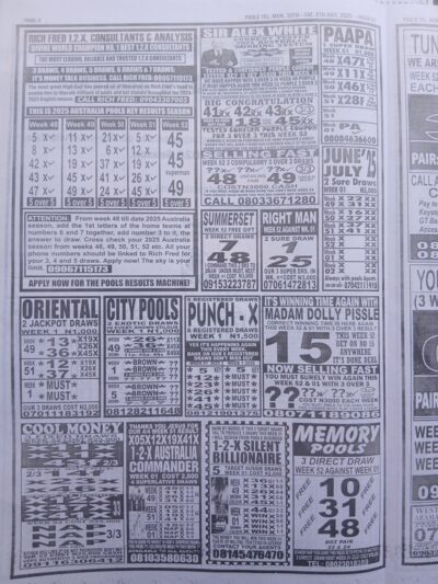week 1 pools telegraph 2025 page 4