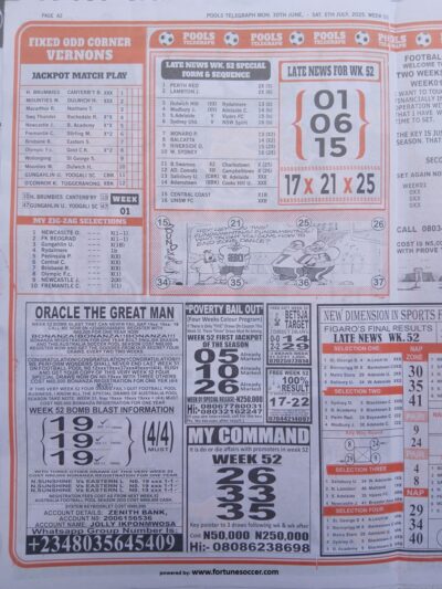 week 1 pools telegraph 2025 page 7
