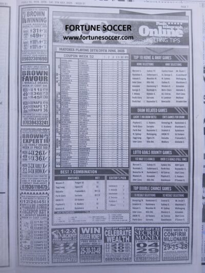 week 1 pools telegraph 2025 page 9