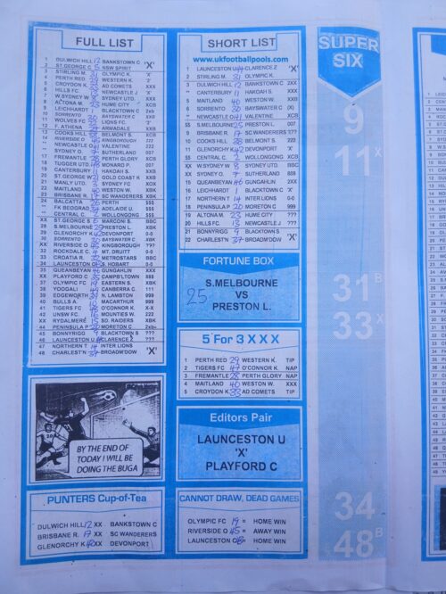 Week 50 rsk pool papers 2025 bob morton capital soccer