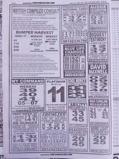 week 50 pools telegraph 2025 page 12