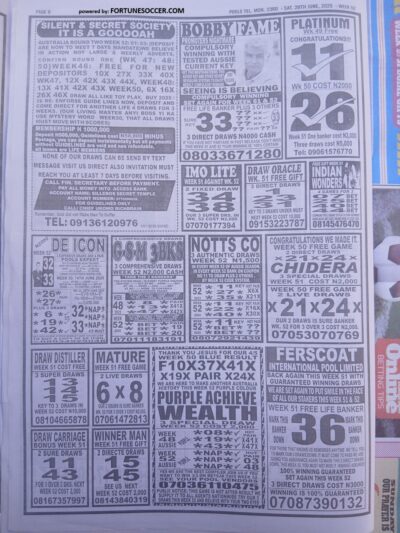 week 52 pools telegraph 2025 page 14