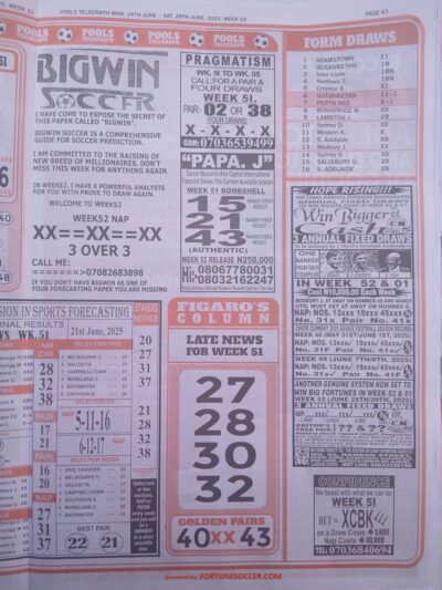 week 52 pools telegraph 2025 page 9