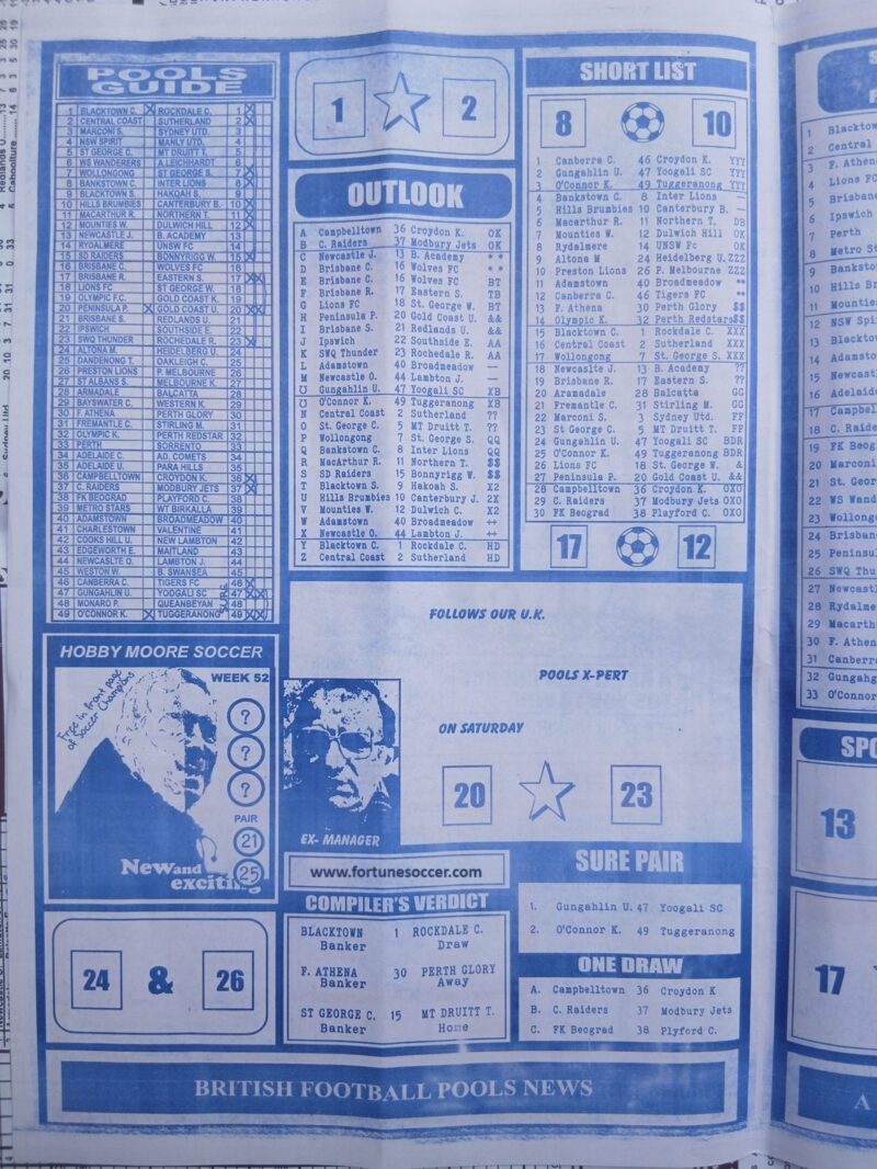 Week 1 pool paper winstar happy joe temple of draws