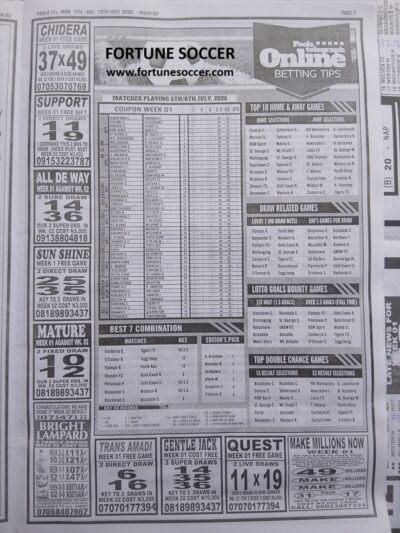 week 2 pools telegraph 2025 page 13
