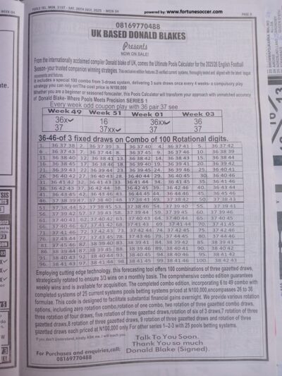 week 4 pools telegraph 2025 page 15