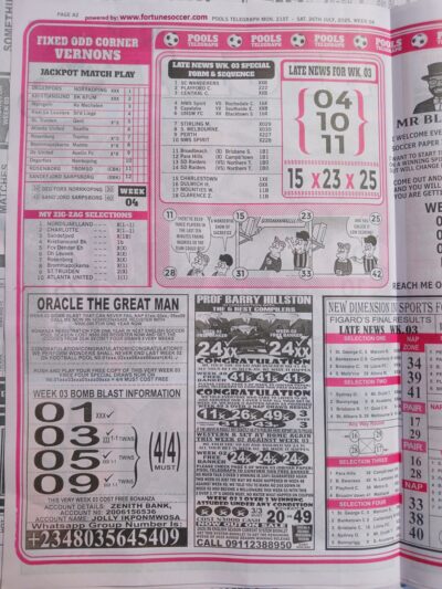 week 4 pools telegraph 2025 page 9