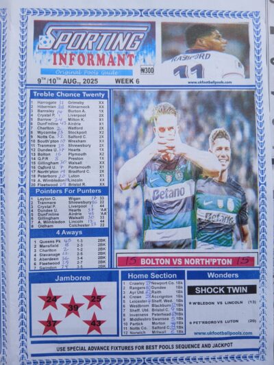 week 6 sporting informant 2025 page 1