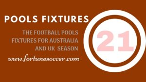 week 21 pool fixtures this week