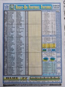 week 22 right on fixtures 2025 front page