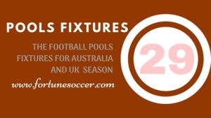 week 29 pool fixtures this week
