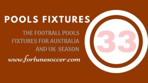 week 33 pool fixtures this week