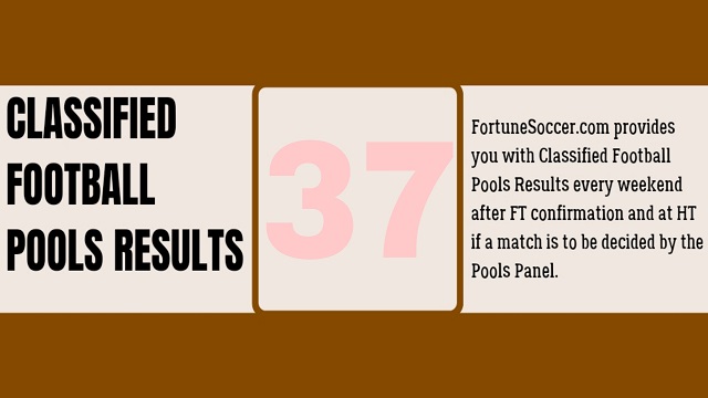 Week 37 Pool Result for Sat 14, Mar 2026, UK 2025/2026