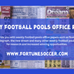 weekly football pools papers blue