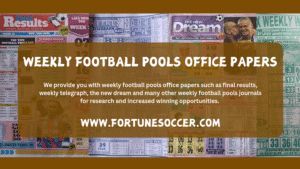 weekly football pools papers brown