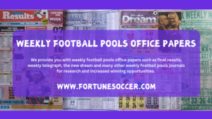 weekly football pools papers purple