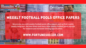 weekly football pools papers red