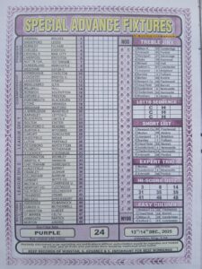 week 24 special advance fixtures 2025
