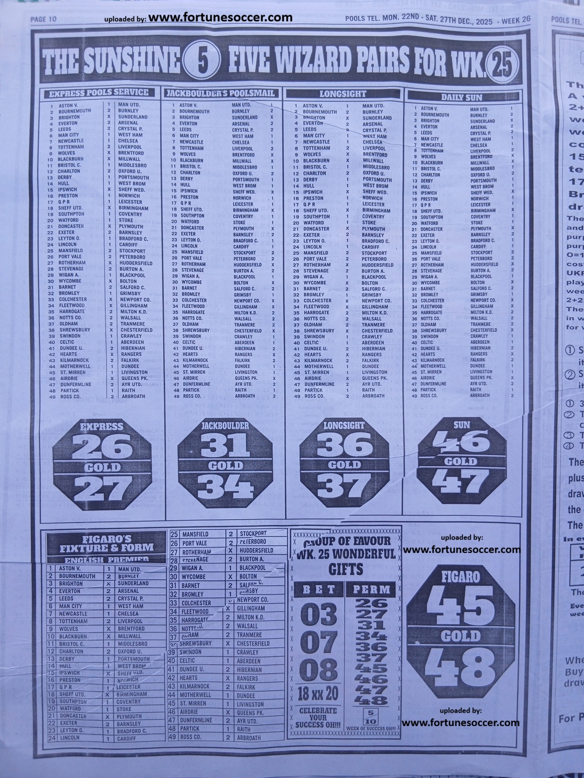 week 26 pools telegraph 2025 page 14