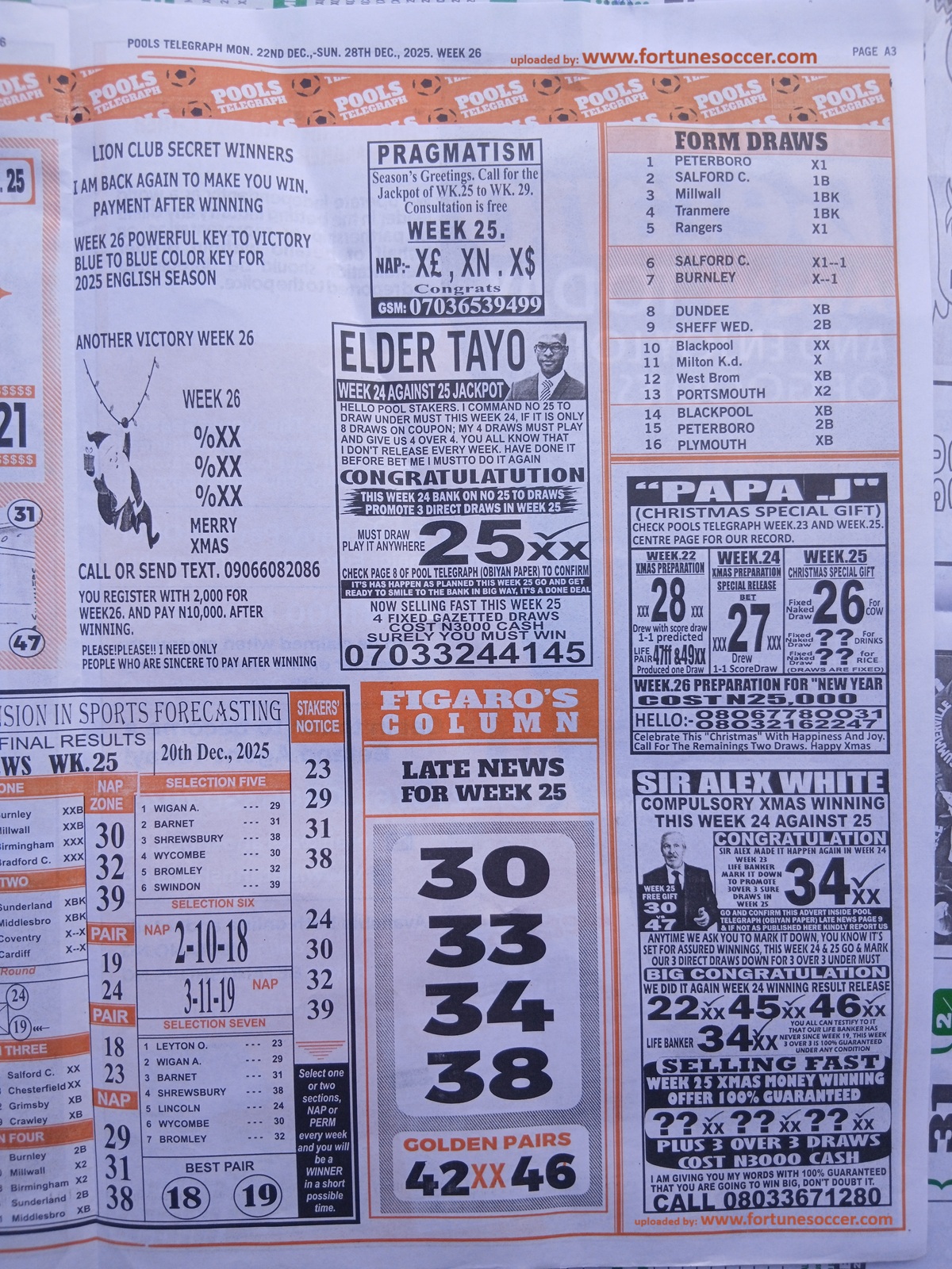 week 26 pools telegraph 2025 page 9