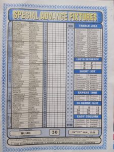 week 30 special advance fixtures 2026