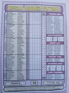 week 32 special advance fixtures 2026