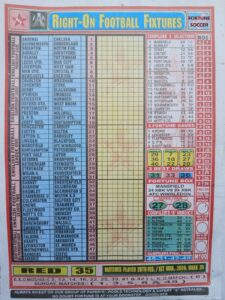 week 35 right on fixtures 2026 front page