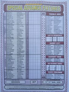 week 37 special advance fixtures 2026