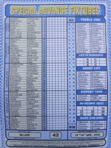 week 42 special advance fixtures 2026